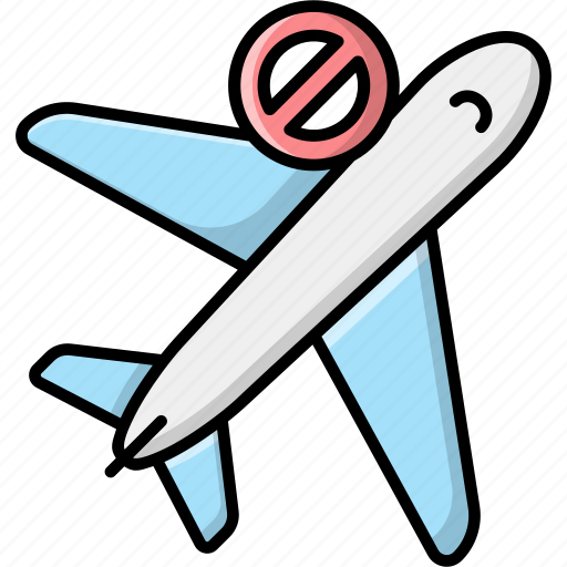 Avoid, traveling, no air travel, flight cancel, precaution icon - Download on Iconfinder