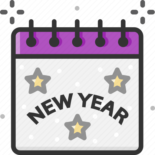 Calendar, celebration, new year, party icon - Download on Iconfinder