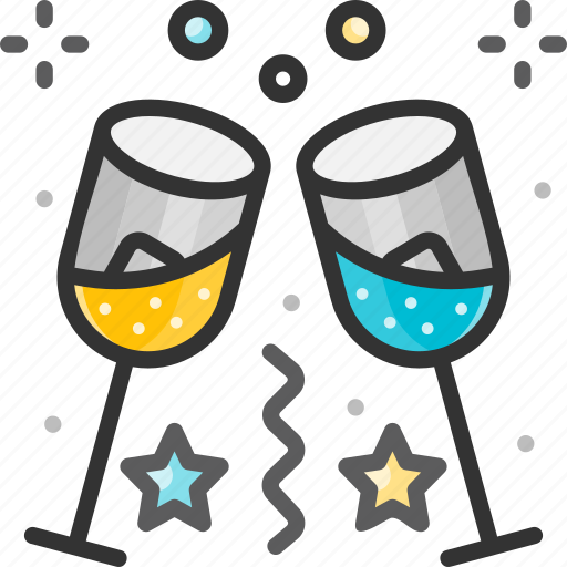 Alcohol, champagne, champagne glass, cheers, glass icon - Download on Iconfinder