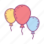 balloon, birthday, celebration, festival, gift 