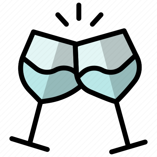 Clink, drink, glass, new, toast, year icon - Download on Iconfinder