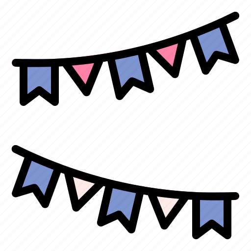 Flag, party, decoration, carnival, birthday icon - Download on Iconfinder