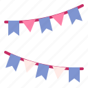 flag, party, decoration, carnival, birthday