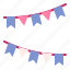 flag, party, decoration, carnival, birthday 