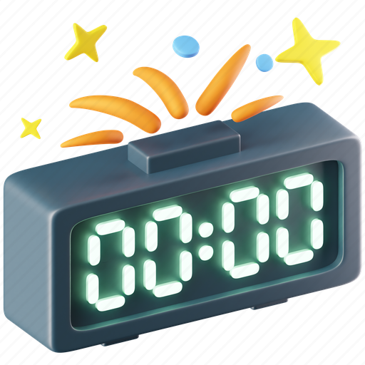 Countdown clock, timer, clock, stopwatch, deadline, alarm, countdown 3D illustration - Download on Iconfinder