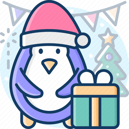 Penguin, holiday, bird, gift icon - Download on Iconfinder