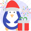 penguin, holiday, bird, gift