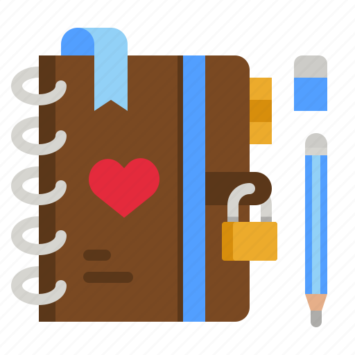 Diary, agenda, note, pencil, notebook icon - Download on Iconfinder