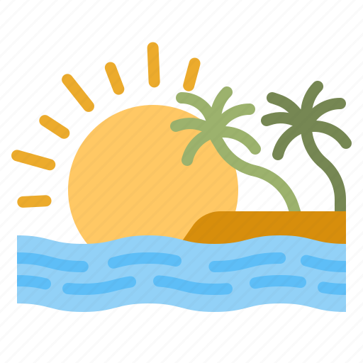 Sunset, beach, sea, summer, trip icon - Download on Iconfinder