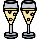 glass, flutes, plastic, champagne, wine