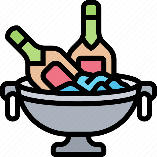 Bowl, wine, bottle, cool, serve icon - Download on Iconfinder