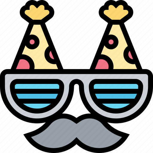 Glasses, fancy, moustache, party, costume icon - Download on Iconfinder