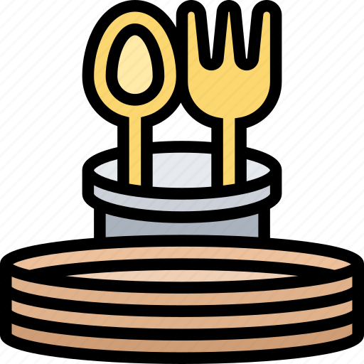 Plates, cutlery, food, dining, tableware icon - Download on Iconfinder