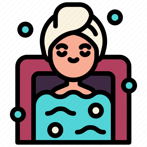 Bathing, relax, spa, skincare, woman icon - Download on Iconfinder