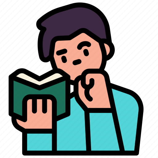 Reading, thinking, quiz, book, idea icon - Download on Iconfinder