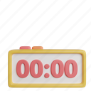 digital, clock, front, time, timer, alarm