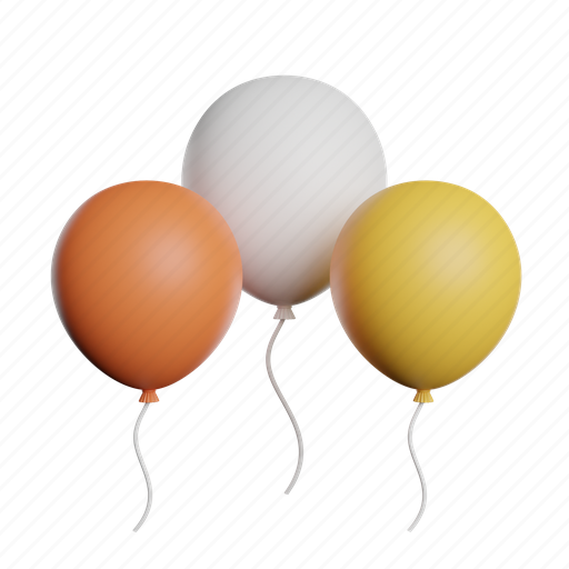 Ballon, front, love, holiday, party 3D illustration - Download on Iconfinder