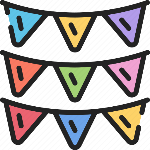 Bunting, celebration, december, holidays, new years icon - Download on Iconfinder