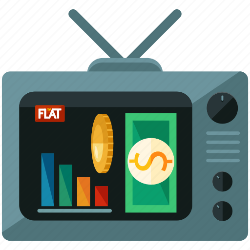 Bars chart, dollar, finance, financial, news, television icon - Download on Iconfinder
