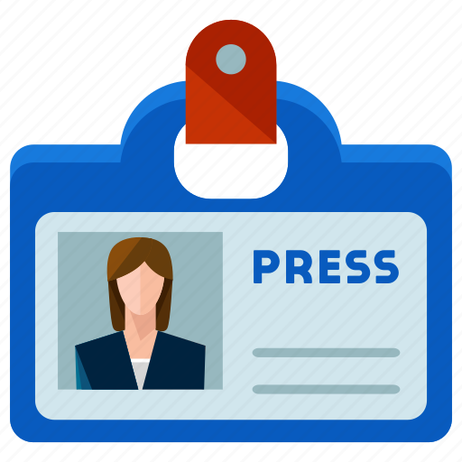 Identification, news, press, reporter, woman icon - Download on Iconfinder