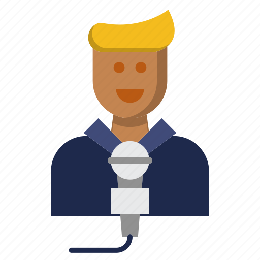Avatar, journalist, microphone, news, recording, reporter icon - Download on Iconfinder