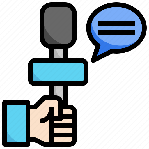 Interview, multimedia, chat, bubble, electronics, communications, hand icon - Download on Iconfinder