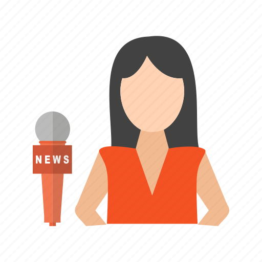 Anchor, female, live, news, presenter, studio, tv icon - Download on Iconfinder