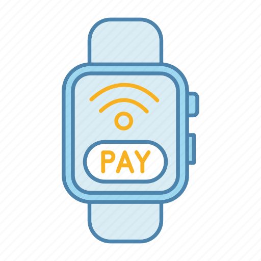 Contactless, e-payment, nfc, pay, smartwatch, wireless, wristwatch icon - Download on Iconfinder