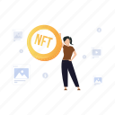 nft, coin, crypto, currency, digital