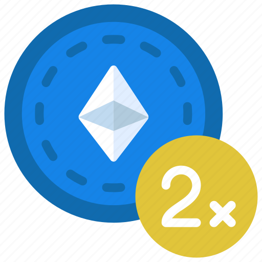 Double, price, coin, two, times, profit icon - Download on Iconfinder