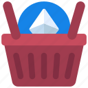 ethereum, basket, ether, shopping, purchase, cost