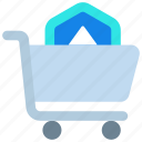 token, in, trolley, purchase, buy, shopping