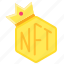nft, cryptocurrency, blockchain, king, crown 