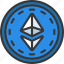 ethereum, coins, coin, money, cryptocurrency 