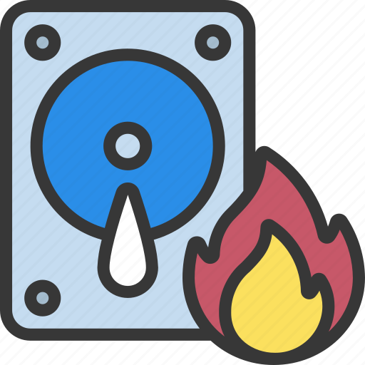 Hot, storage, fire, stored, hard, drive icon - Download on Iconfinder