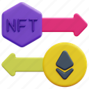 trade, nft, non, fungible, token, blockchain, crypto, digital, 3d 