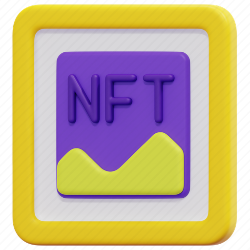 Art, nft, non, fungible, token, blockchain, crypto 3D illustration - Download on Iconfinder