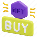 buy, nft, non, fungible, token, blockchain, crypto, digital, 3d 
