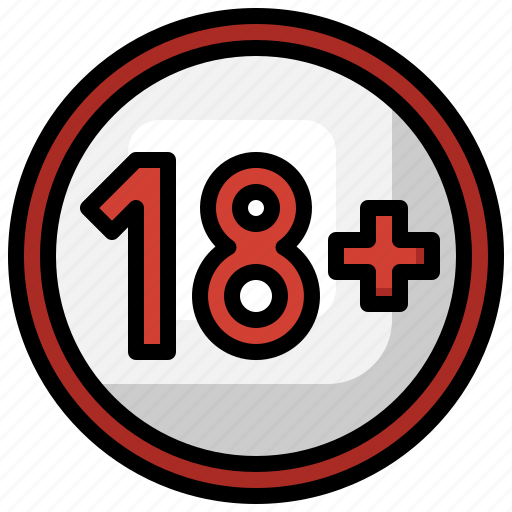 Age, limit, requirement, eighteen, signaling icon - Download on Iconfinder
