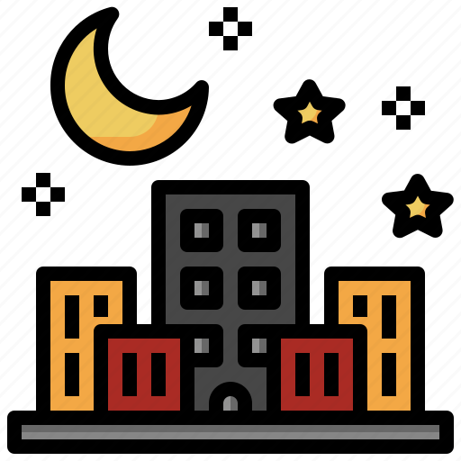Night, urban, town, landscape, moon icon - Download on Iconfinder