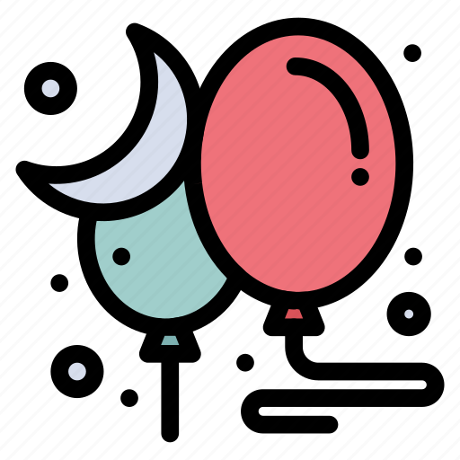 Balloon, moon, night, party icon - Download on Iconfinder