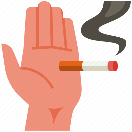 No, smoking, no smoking, cigarette, smoke, no cigarette, hand icon - Download on Iconfinder