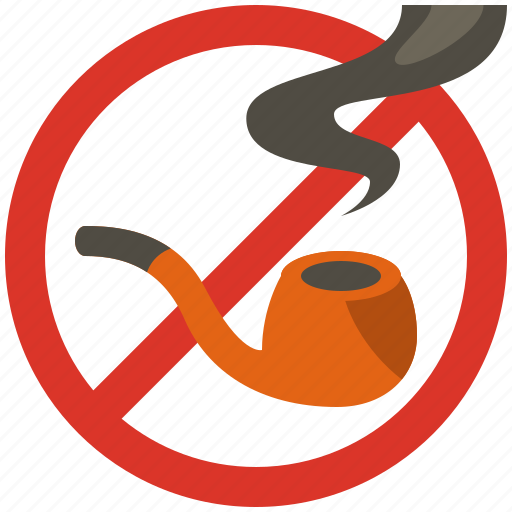 Smoking, no smoking pipe, smoking pipe, no smoking, cigarette, smoke, no cigarette icon - Download on Iconfinder