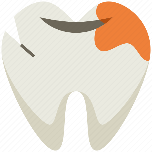 Tooth, broken tooth, dentist, dental, broken teeth, dental-care, crack icon - Download on Iconfinder