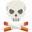 cigarettes, skull, cigarette, no smoking, death, smoking, skeleton