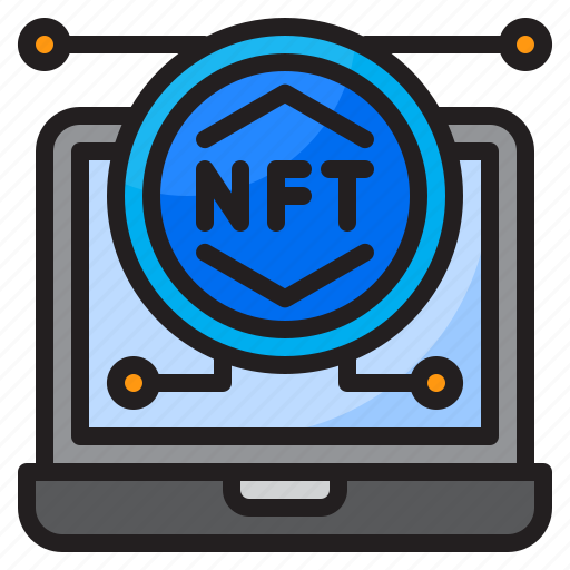 Coin, technology, nft, non, fungible, token, laptop icon - Download on Iconfinder