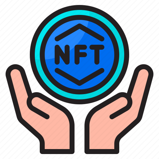 Nft, coin, non, fungible, token, cryptocurrency, hand icon - Download on Iconfinder