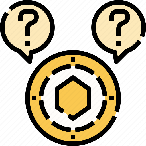 Question, mark, blockchain, token, coin, nft, non fungible token icon - Download on Iconfinder