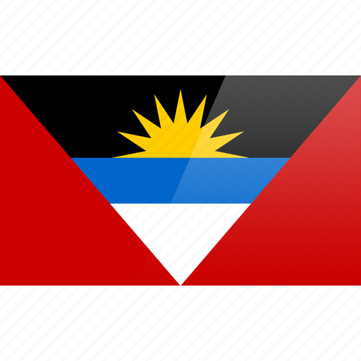 antigua, barbuda, flag, north american, rectangular 