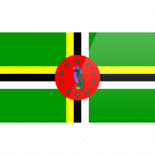 dominica, flag, north american, rectangular 